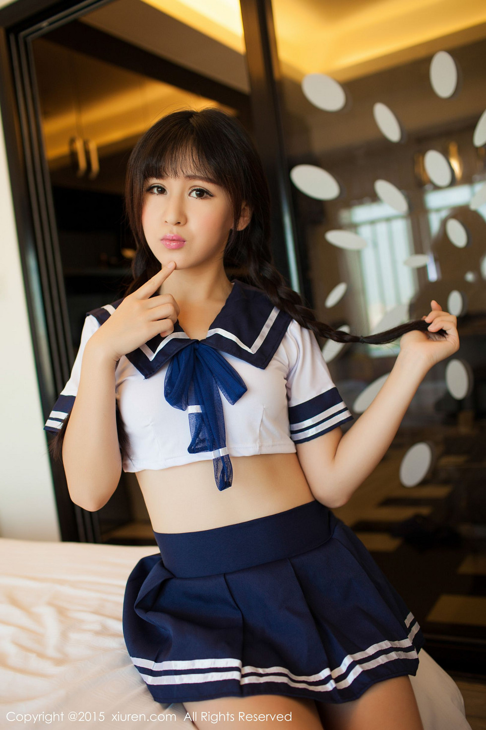 XiuRen第405期_嫩模唐雨辰TYC水手学生制服清纯迷人写真66P