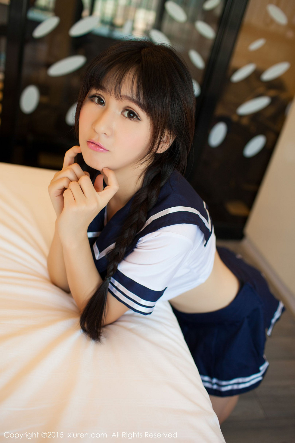 XiuRen第405期_嫩模唐雨辰TYC水手学生制服清纯迷人写真66P