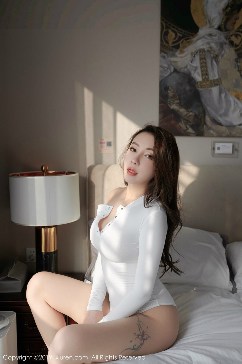 XiuRen第1341期_女神果儿Victoria私房黑色情趣内衣半脱露豪乳火辣诱惑写真61P